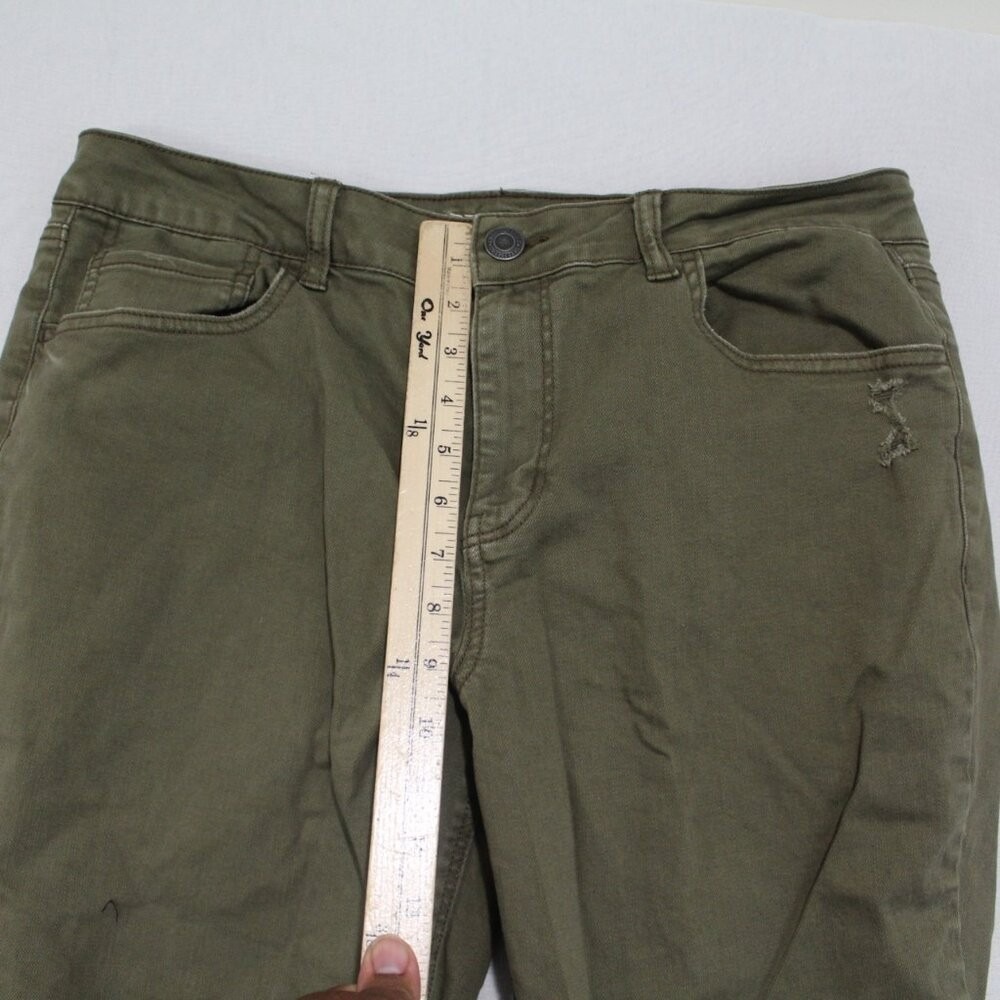 American Eagle Outfitter Green Women Pants Tomgirl Stretch Size 14L - Picture 6 of 11